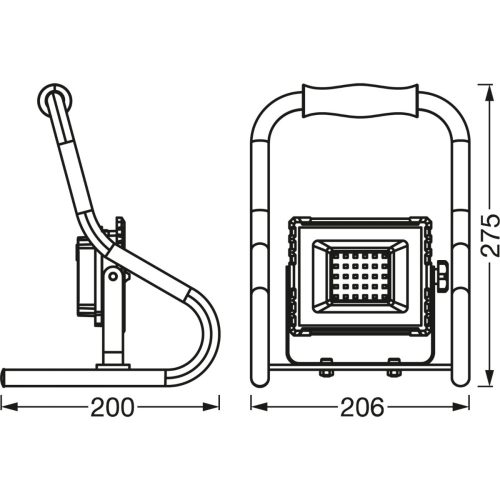 LED reflektor 10W 800lm 4000K IP44 WORKLIGHT R-STAND USB LEDVANCE