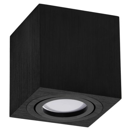 ELWATT Beépíthető négyzet alakú GU10 halogén lámpatest fekete