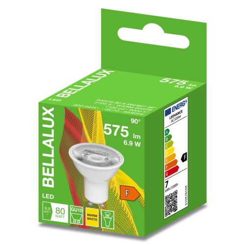 GU10 LED izzó 6.9W = 80W 575lm 2700K Meleg 36° BELLALUX