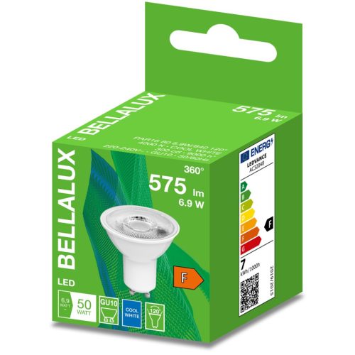 GU10 LED izzó 6.9W = 50W 575lm 4000K Semleges 120° BELLALUX