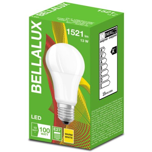 E27 A60 LED izzó 13W = 100W 1521lm 2700K Meleg 200° BELLALUX