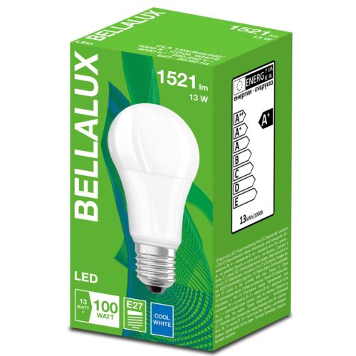 E27 A60 LED izzó 13W = 100W 1521lm 4000K Semleges 200° BELLALUX