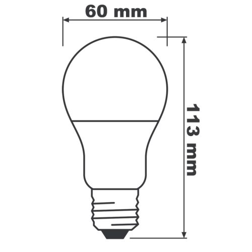 3PAK LED izzó E27 A60 13W = 100W 1521lm 2700K Meleg 200° BELLALUX