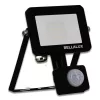 LED reflektor kültéri halogén 10W 900lm 3000K meleg fehér mozgás- és alkonyérzékelővel fekete IP65 IK06 Bellalux reflektor