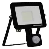 LED reflektor kültéri halogén spotlámpa 20W 1800lm 3000K meleg fehér mozgás- és alkonyérzékelővel fekete IP65 IK06 Bellalux reflektor