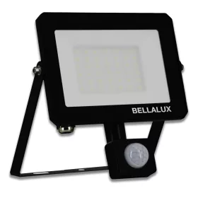  LED reflektor kültéri halogén 30W 2700lm 6500K Hidegfényű mozgás- és alkonyérzékelővel fekete IP65 IK06 Bellalux reflektor