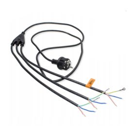 Tápkábel 2m 3x0,75 Splitter 1/3 földeléssel