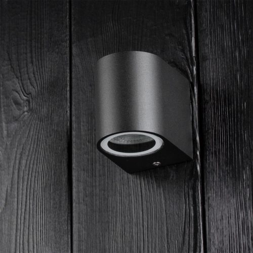 Kerti fali lámpa, emelvény, kültéri lámpa GU10, fekete