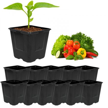 12x termőedény készlet palántákhoz, foltvarráshoz, zöldségmagok vetéséhez, 7x7x8 cm