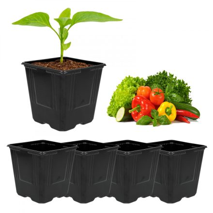 5x termesztőedény készlet palántákhoz, foltvarráshoz, zöldségmag vetéséhez, 11x11x12 cm