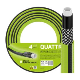   Kerti víztömlő 4 rétegű fonattal 1/2" 50 m erős QUATTRO CELLFAST