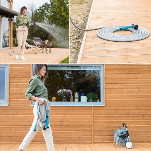 Locsolótömlő 15 m-es, hosszabbítható pisztollyal és csatlakozókkal BASIC CELLFAST