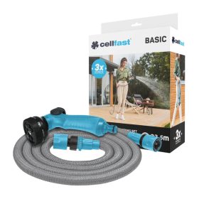   Kerti víztömlő 22,5 m-es, hosszabbítható pisztollyal és csatlakozókkal BASIC CELLFAST