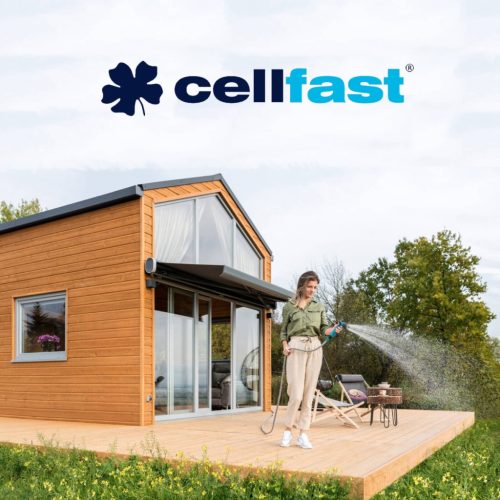 Kerti víztömlő 22,5 m-es, hosszabbítható pisztollyal és csatlakozókkal BASIC CELLFAST