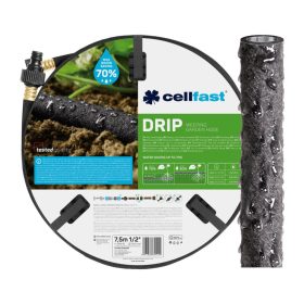   Kerti tömlő 7,5 m csepegtető izzasztó öntözés CSEPEGŐ 1/2" CELLFAST