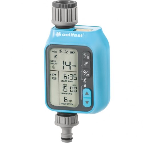 Elektronikus óravezérlő programozó Digitális kerti öntözés Chronos IDEAL CELLFAST