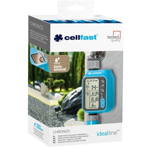 Elektronikus óravezérlő programozó Digitális kerti öntözés Chronos IDEAL CELLFAST
