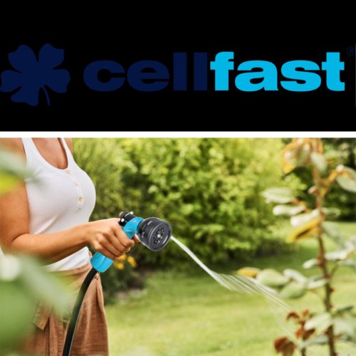 7 funkciós állítható pisztolyos öntöző a BASIC CELLFAST kerti tömlőhöz