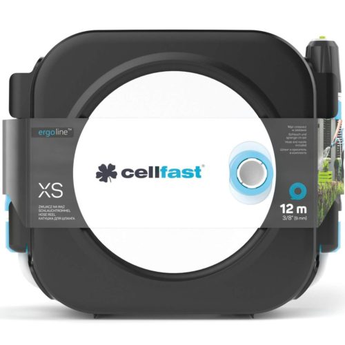 Kerti tömlőtekercs 3/8"-os tömlőhegyekkel, 10 m-es tömlőhegyekkel + öntöző ERGO XS CELLFAST készlet