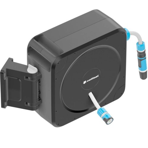 Automata kerti tömlőtekercs 20 m-es tömlőhegyekkel + öntöző ERGO CELLFAST készlet