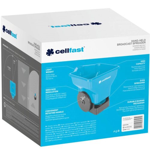 Kézi vetőgép fűmagokhoz, műtrágyákhoz, CELLFAST szórógép