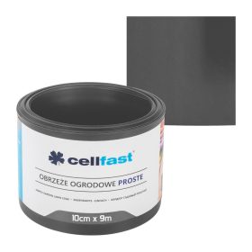   Kerti pázsit szegély rugalmas egyenes 10cm x 9m Grafit CELLFAST