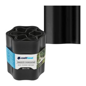   Kerti gyepszegély Rugalmas hullámos 20cm x 9m Fekete CELLFAST