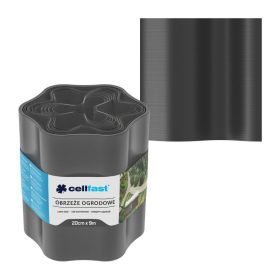   Kerti gyepszegély Rugalmas hullámos 20cm x 9m Grafit CELLFAST