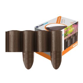   Kerti Palisade Kerítés Határ Gyepszegély 4 ECO Barna 2,4 m Erős Fagyálló CELLFAST