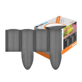   Kerti Palisade Kerítés Határ Gyepszegély 4 ECO Graphite 2,4 m Erős Fagyálló CELLFAST