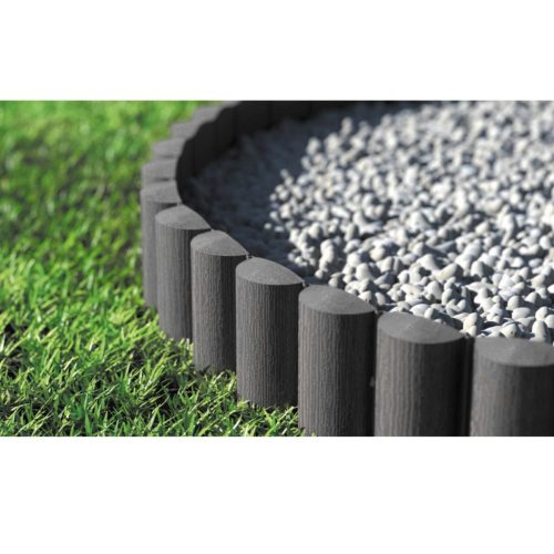 Kerti Palisade Kerítés Határ Gyepszegély 4 ECO Graphite 2,4 m Erős Fagyálló CELLFAST