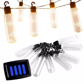  Solar Garden Garland 10x LED fénylánc dekoratív golyók 3,8 m meleg