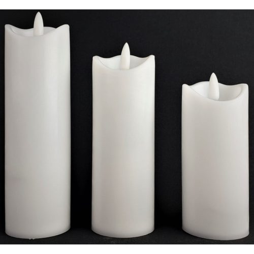 Elektromos betétes LED gyertya Lánghatású gyertya 15 cm