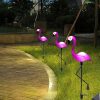 3x SOLAR LED kültéri kerti lámpa Flamingos 54cm