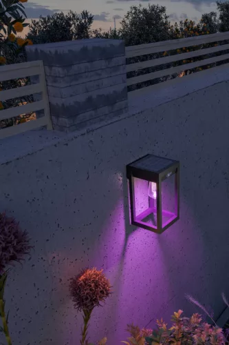 Napelemes kerti oszlopmagasság LED RGB+CCT Bluetooth MESH Smart TUYA CALEX