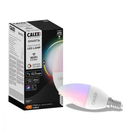 E14 SMART WiFi LED gyertya izzó 4.9W 470lm RGB + CCT TUYA CALEX