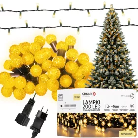   Karácsonyi fények, karácsonyfa fények CHERRY BALL 200LED meleg fehér 3+16m