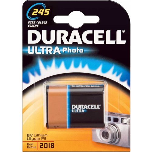LITHIUM AKKUMULÁTOR DURACELL ULTRA DL 245 2CR5 6V Buborékfólia 1 db.
