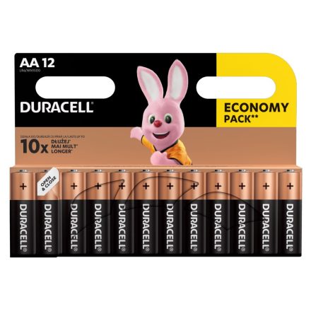 Duracell Basic AA LR6 alkáli elemek buborékfólia 12 db-os