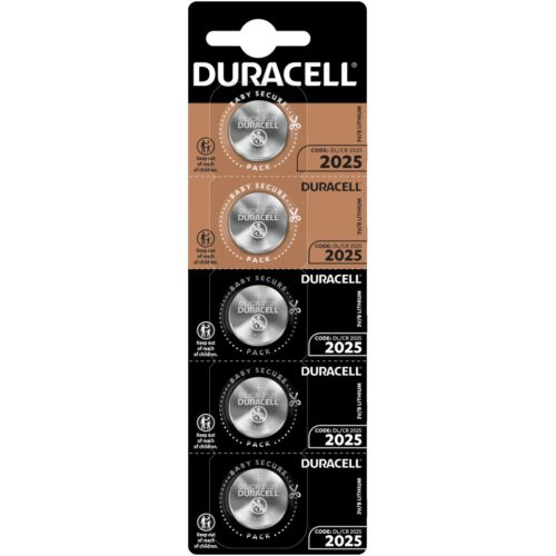Speciális gombelemes lítium elemek DURACELL DL2025 CR2025 3V 5 db-os buborékcsomagolás