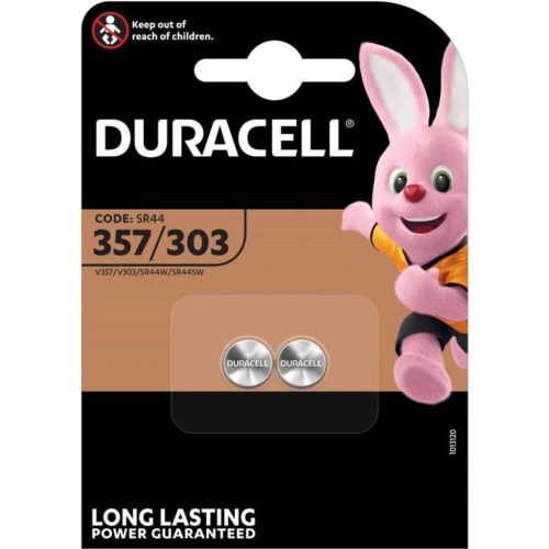 EZÜST ELEMEK DURACELL D 357 303 SR44 G13 1,5V Buborékfólia 2 db.