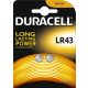 DURACELL LR43 V12GA 1,5V alkáli gombelemek 2 db-os buborékcsomagolás.