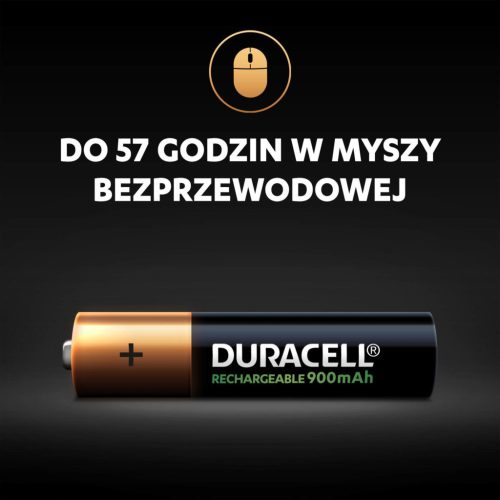 Újratölthető elemek Duracell újratölthető AAA 900MAH HR03 buborékfólia 4db