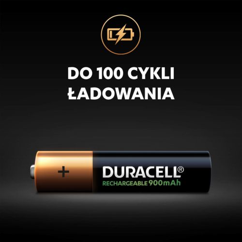 Újratölthető elemek Duracell újratölthető AAA 900MAH HR03 buborékfólia 4db