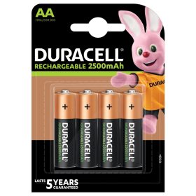   ELEMEK Duracell ÚJRATÖLTHETŐ AA 2500MAH HR6 akkumulátorok 4 db-os buborékcsomagolás