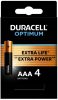 DURACELL OPTIMUM AAA LR3 alkáli elemek 4 db