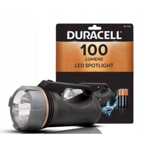  LED keresőlámpa zseblámpa, kézi, elemes, 3xAA, 100lm, DURACELL