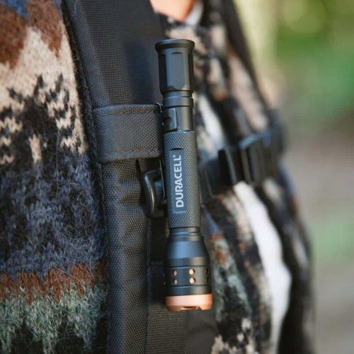 Alumínium LED zseblámpa kézi taktikai elem 2xAAA 150lm 3 mód DURACELL