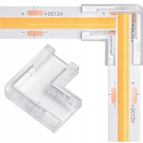 Csatlakozó COB NEON MONO LED szalagokhoz 8mm Szög "L