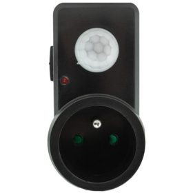   PIR mozgás- és szürkületérzékelő 120°-os aljzathoz 9 m beltéri fekete